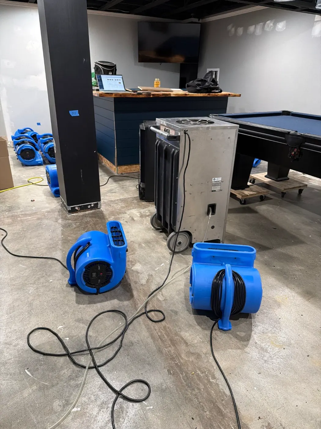 Sanitization after sewage event in Sand Creek Woods Indiana home