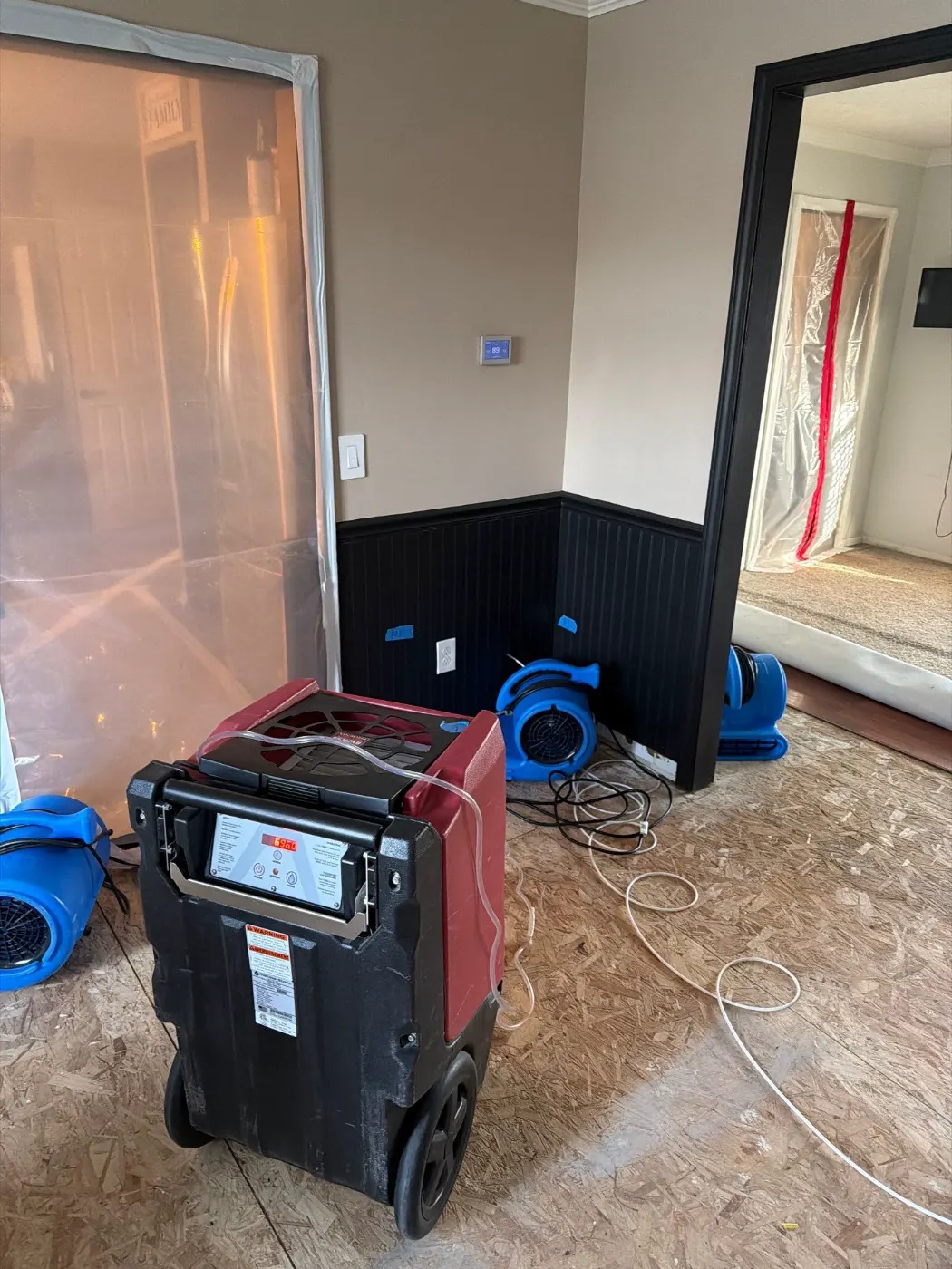 Affected material removal during Sand Creek Woods sewage backup remediation